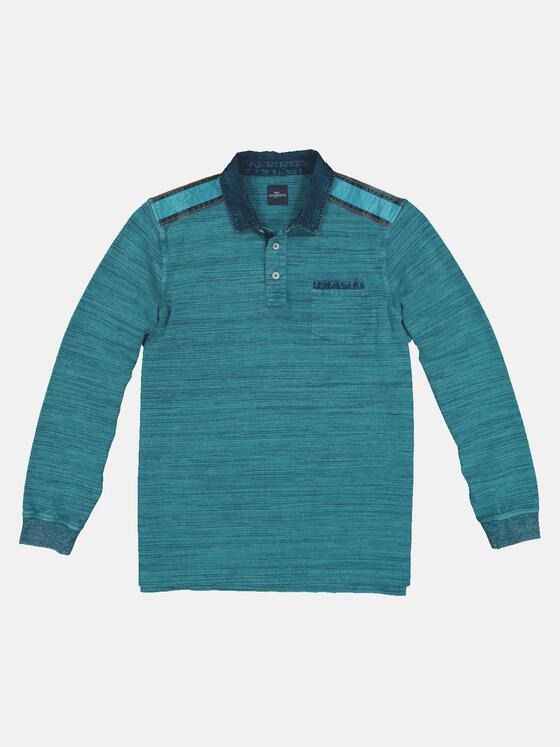 engbers Herren Polo-Shirt langarm Türkis 32706
