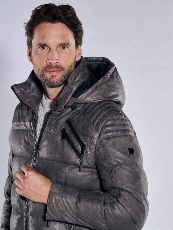 engbers Herren Lederjacke regular Grau 37452