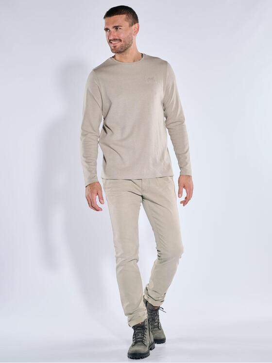 emilio adani Herren Chino mit Bundfalten Braunbeige 39114