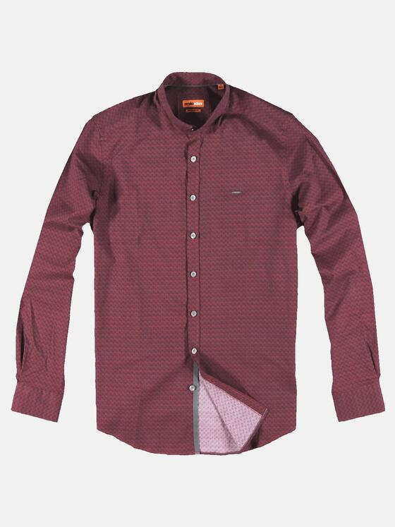 emilio adani Herren Gemustertes Langarmhemd Rot 30815