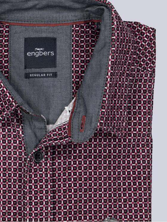 engbers Herren Langarm-Hemd aus Baby-Cord Rot 35605