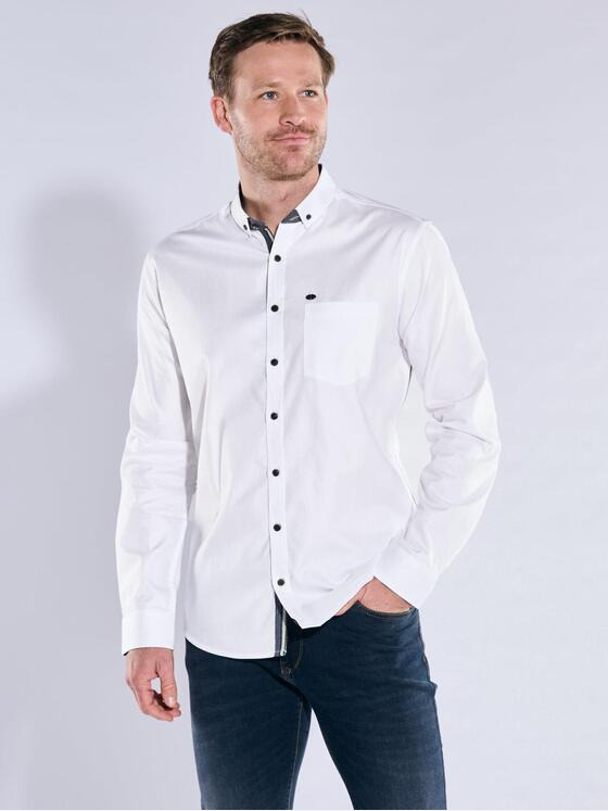 engbers Herren Langarm-Hemd uni Weiß 37267