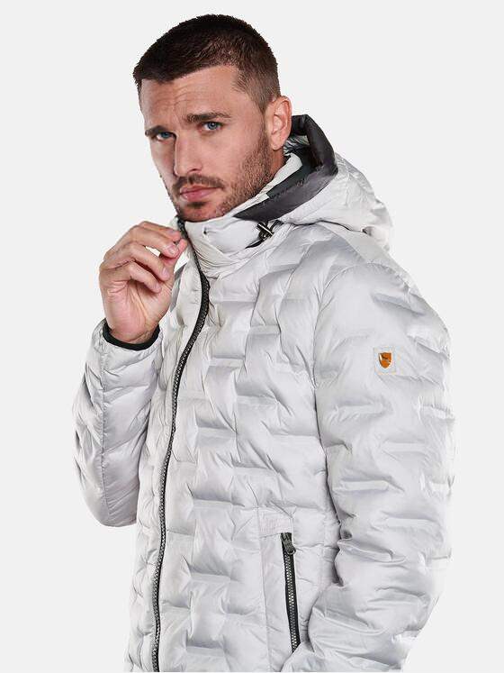 emilio adani Herren Steppjacke mit Kapuze Beige 33282