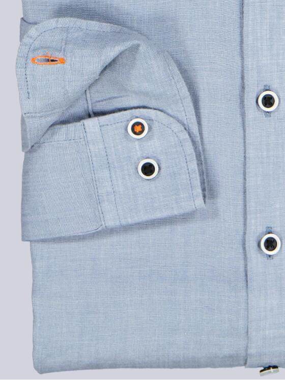 emilio adani Herren Modisches Leinen-Hemd Hellblau 40343