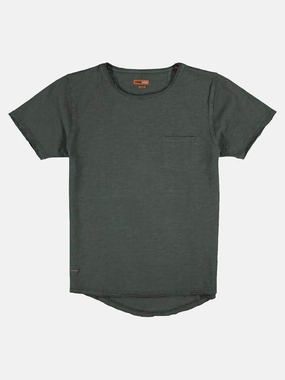 emilio adani Herren Rundhals T-Shirt Grün 26234