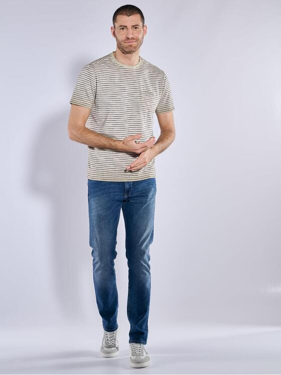 engbers Herren T-Shirt gestreift Beige 36987