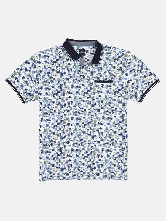 engbers Herren Polo-Shirt gemustert Oliv 33076