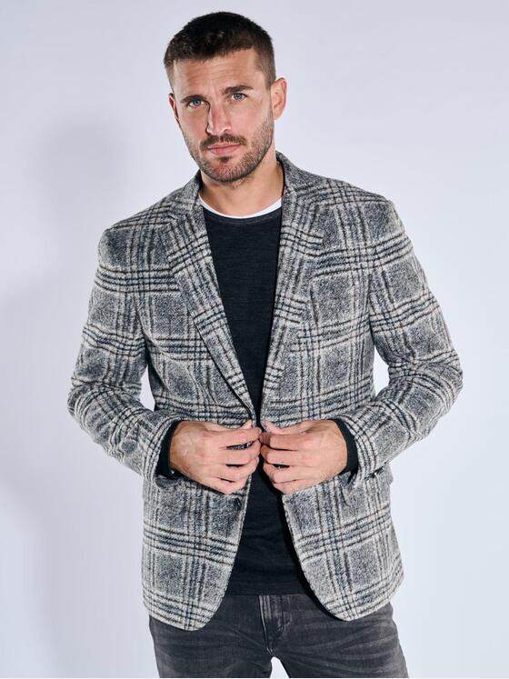 emilio adani Herren Sakko mit heraustrennbarm Inlet Silbergrau 39390