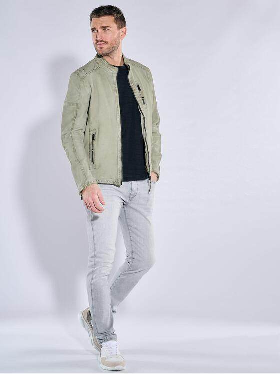 emilio adani Herren Lederjacke aus Nubukleder Grün 38417