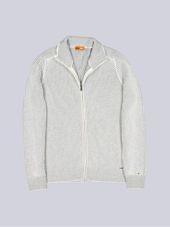 emilio adani Herren Strickjacke strukturiert Naturweiss 39558