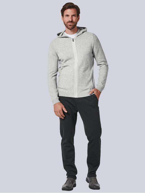 engbers Herren Strickjacke mit Kapuze Grau 35742