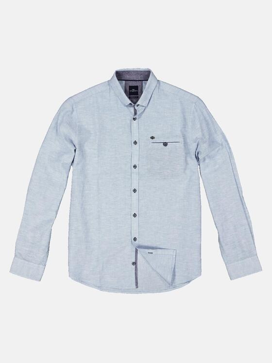 engbers Herren Langarm-Hemd uni Blau 34469