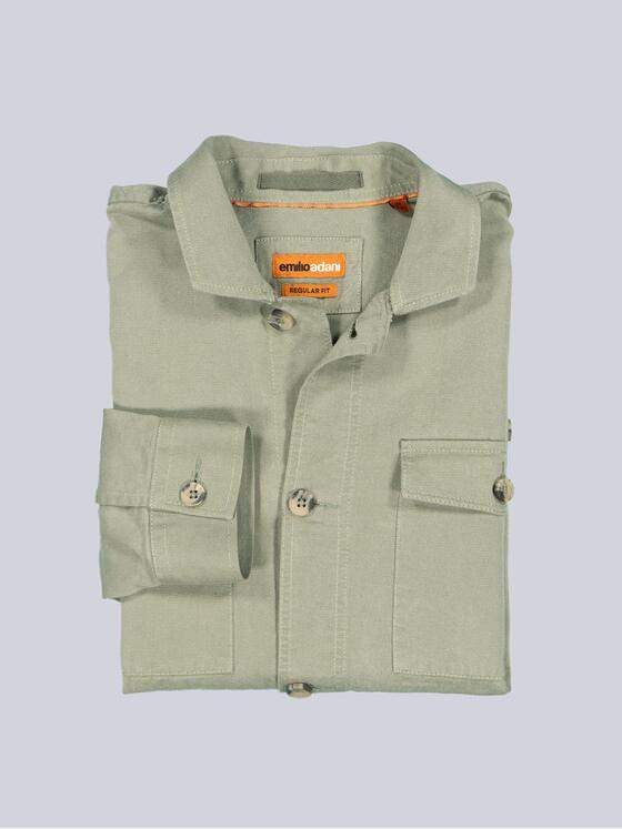 emilio adani Herren Overshirt uni Grün 39041