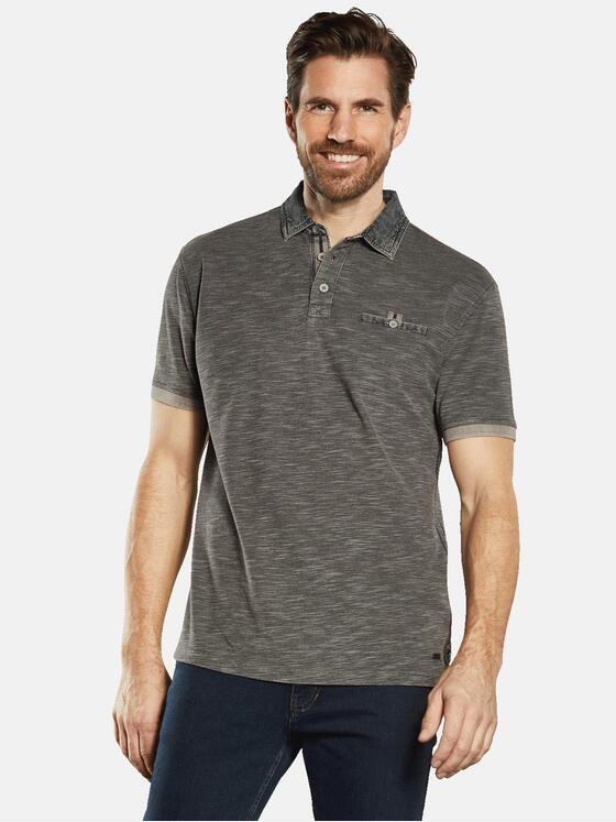 engbers Herren Polo-Shirt gemustert Braun 34530