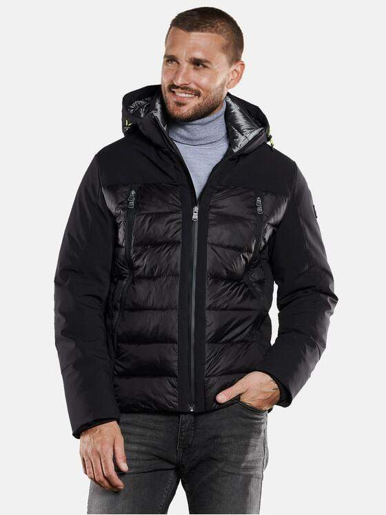 emilio adani Herren Jacke mit abnehmbarer Kapuze Schwarz 33524