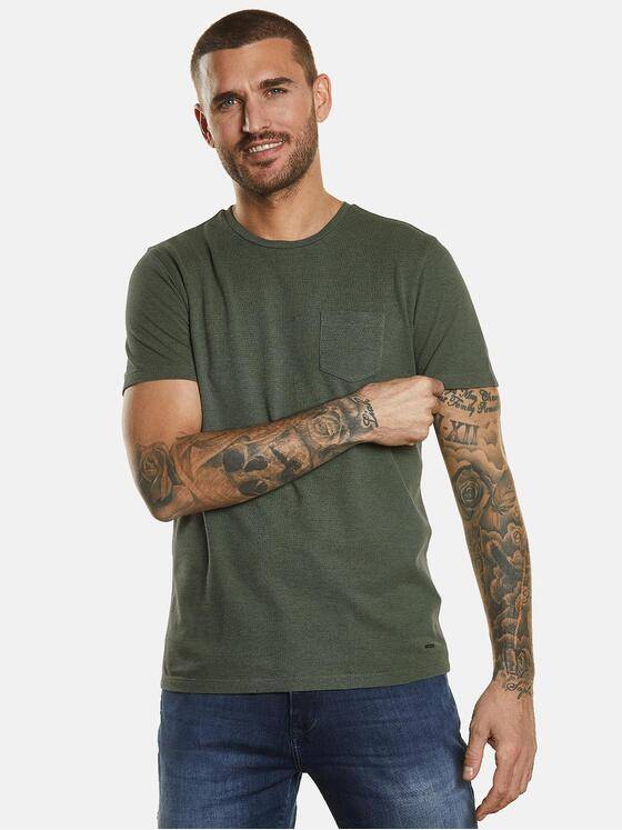emilio adani Herren T-Shirt uni Grün 34346