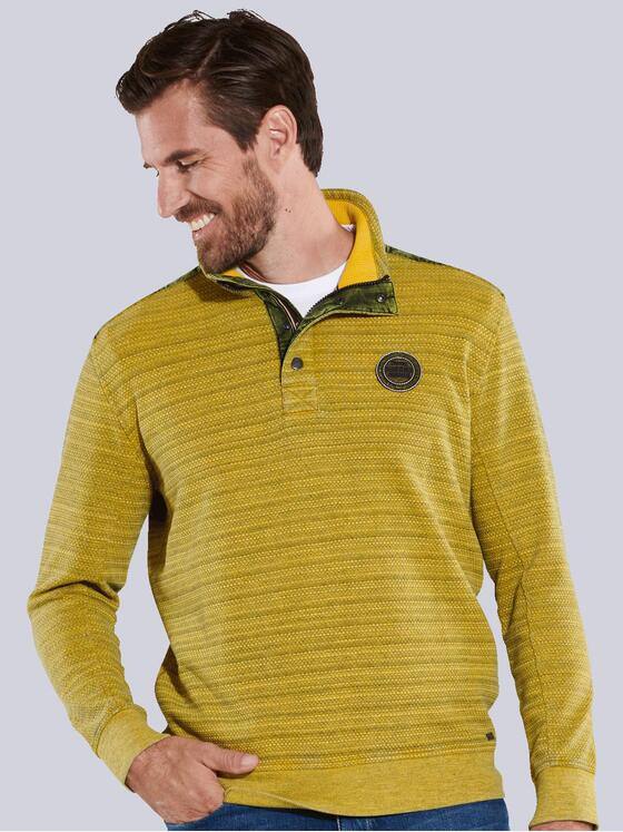 engbers Herren Sweatshirt mit Stehkragen Gelb 35670
