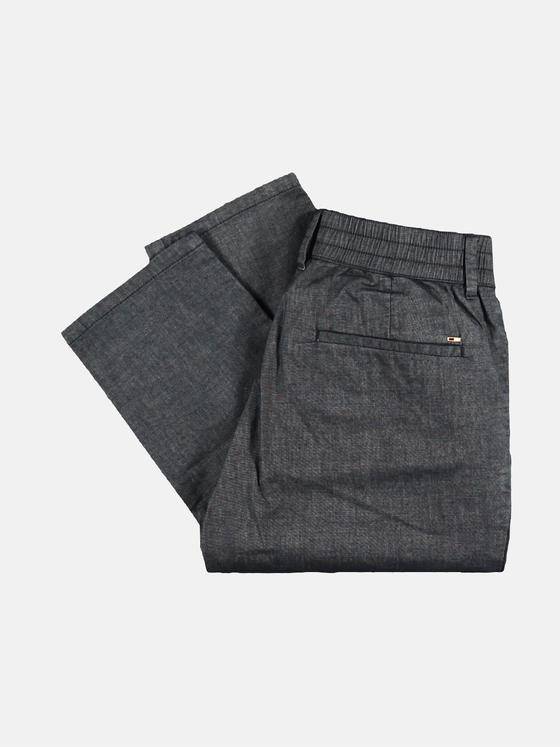 emilio adani Herren sportive Chino in dezenter Zweifarbigkeit Schwarz 29262