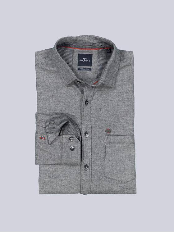 engbers Herren Langarm-Hemd regular Grau 35801