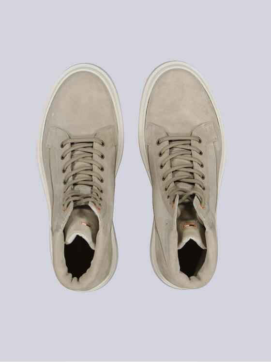 emilio adani Herren Sneaker-Boot aus Leder Beige 33552