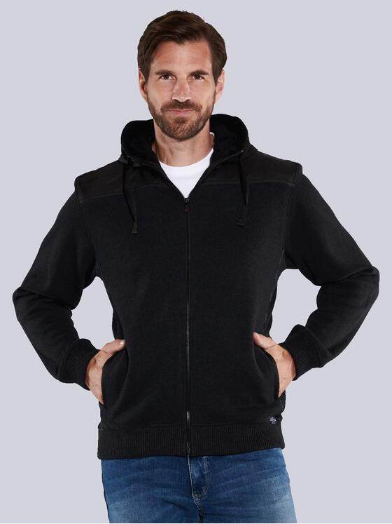 engbers Herren Sweatjacke mit Kapuze Schwarz 35739