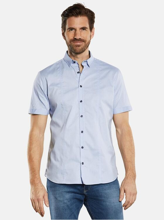 engbers Herren Kurzarm-Hemd "My Favorite" Blau 34371