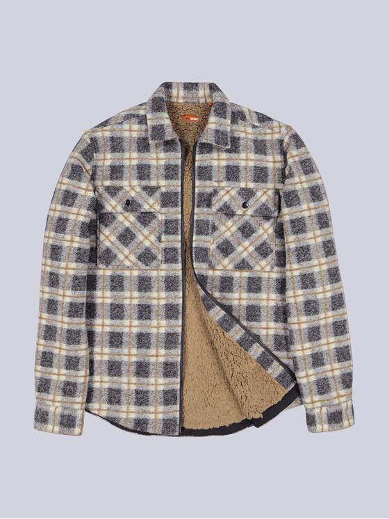 emilio adani Herren Overshirt mit Reißverschluss Schwarzbraun 39335