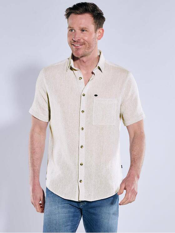 engbers Herren Kurzarm-Hemd uni Beige 38907