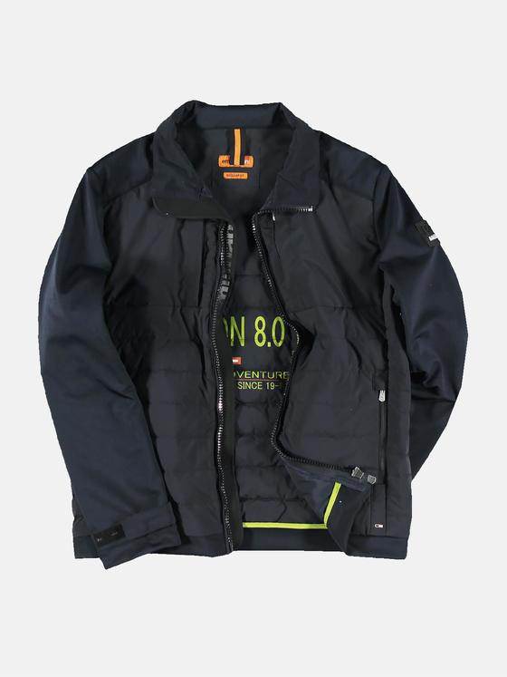 emilio adani Herren Jacke im Materialmix Blau 31769