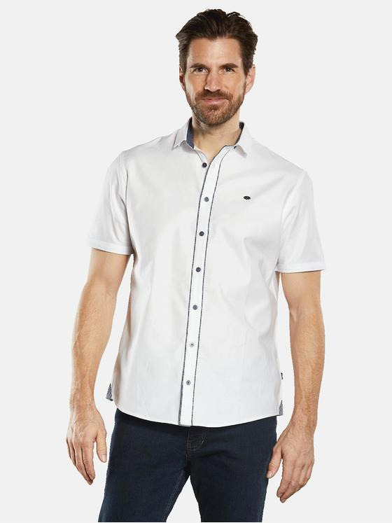 engbers Herren Kurzarm-Hemd uni Weiß 34756