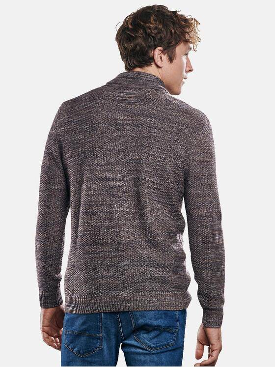 engbers Herren Strukturierter Baumwollpullover Braun 30495
