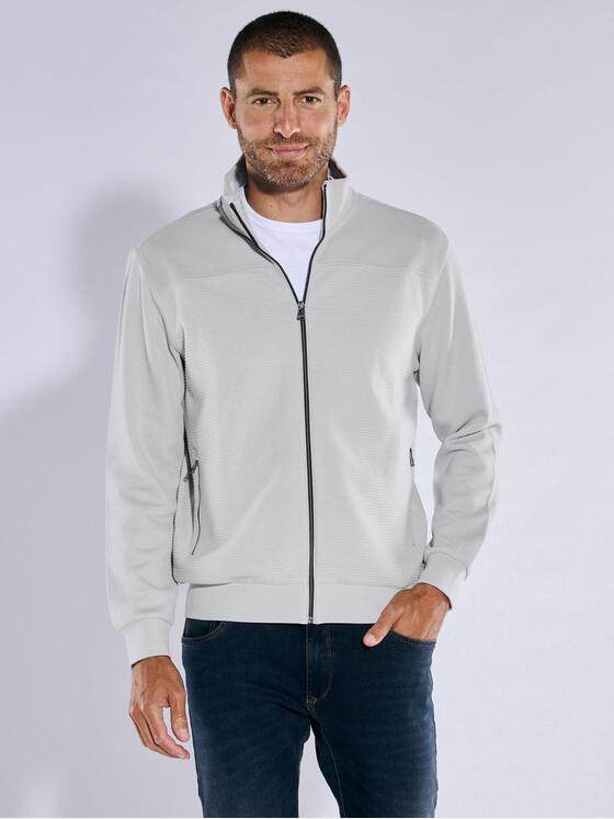 engbers Herren Sweatjacke regular Silbergrau 37735