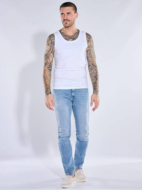 emilio adani Herren Tank Top Reinweiss 32803