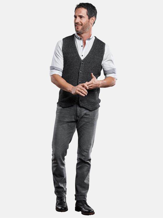 engbers Herren Strickweste Schwarz 28947