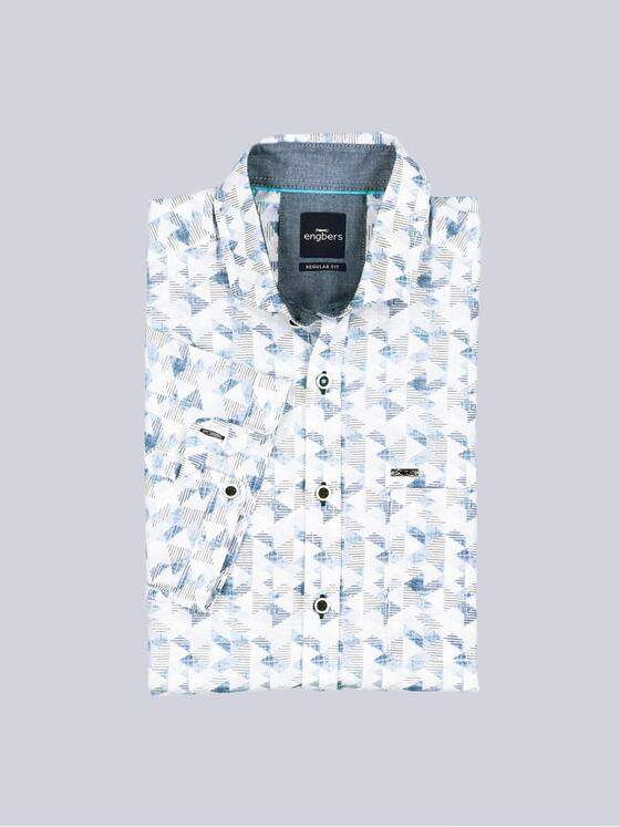 engbers Herren Kurzarm-Hemd gemustert Hellblau 38945