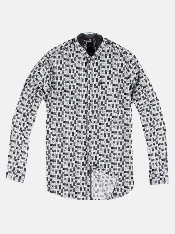 engbers Herren Hemd im Schachbrettmuster-Design Anthrazit 30965