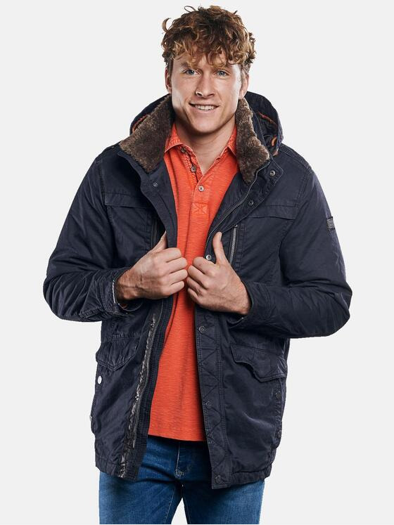 engbers Herren Baumwoll-Parka Saphirblau 30201