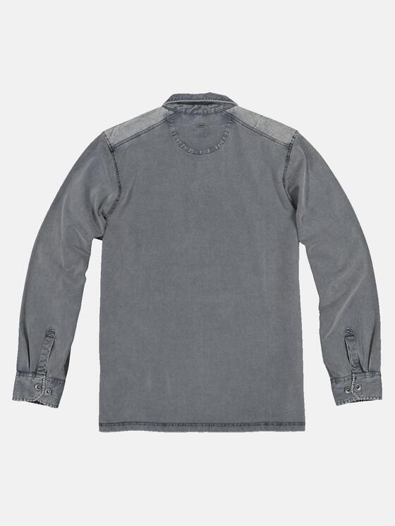 engbers Herren Langarmshirt Polokragen Silbergrau 32397