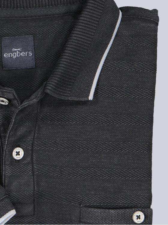 engbers Herren Polo-Shirt gestreift Anthrazit 38919