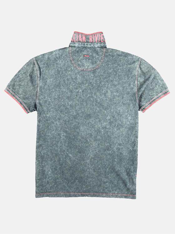 engbers Herren Sportives Poloshirt mit Neon-Details Silbergrau 29228