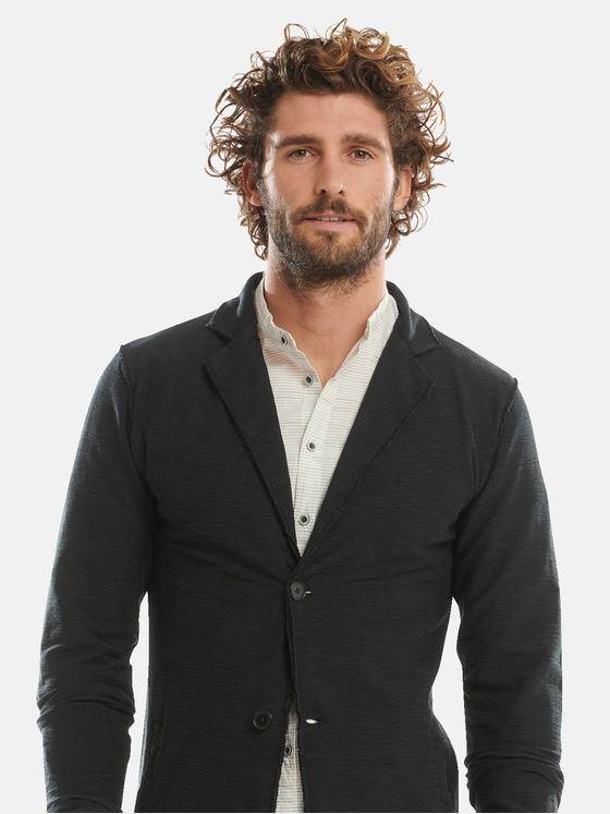 emilio adani Herren Sweat-Sakko Schwarz 30956