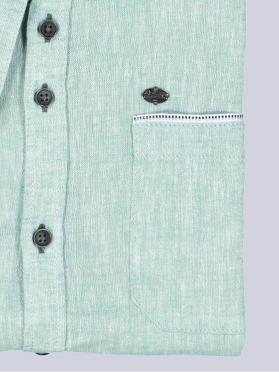 engbers Herren Kurzarm-Hemd mit Leinenanteil Dunkelgruen 38378