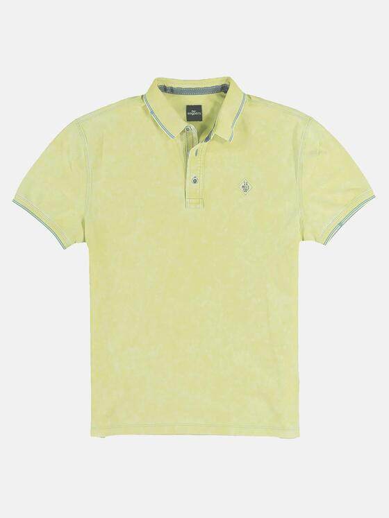 engbers Herren Poloshirt mit Kontrastdetails Zitronengelb 31539