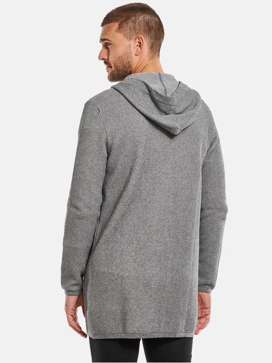 emilio adani Herren Cardigan strukturiert Grau 34124