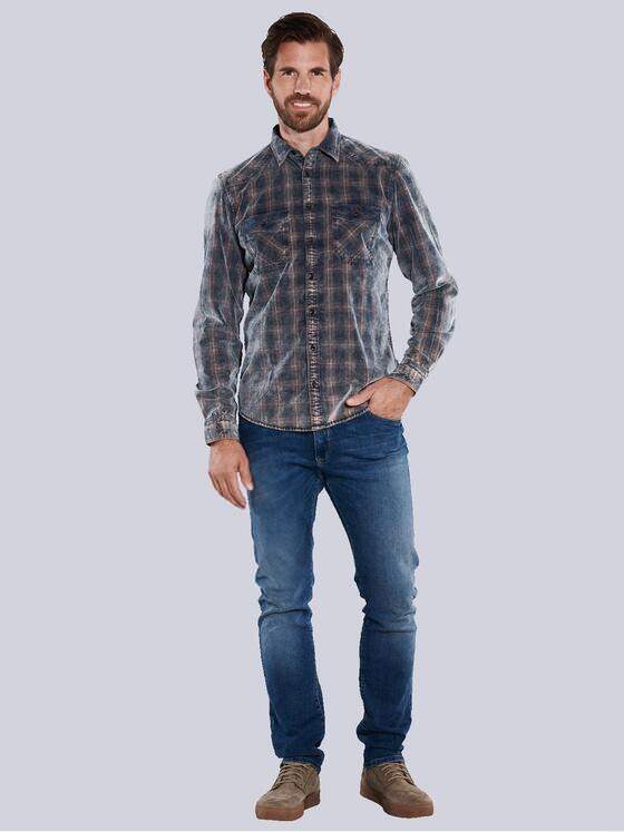 engbers Herren Langarm-Hemd kariert Orange 35654
