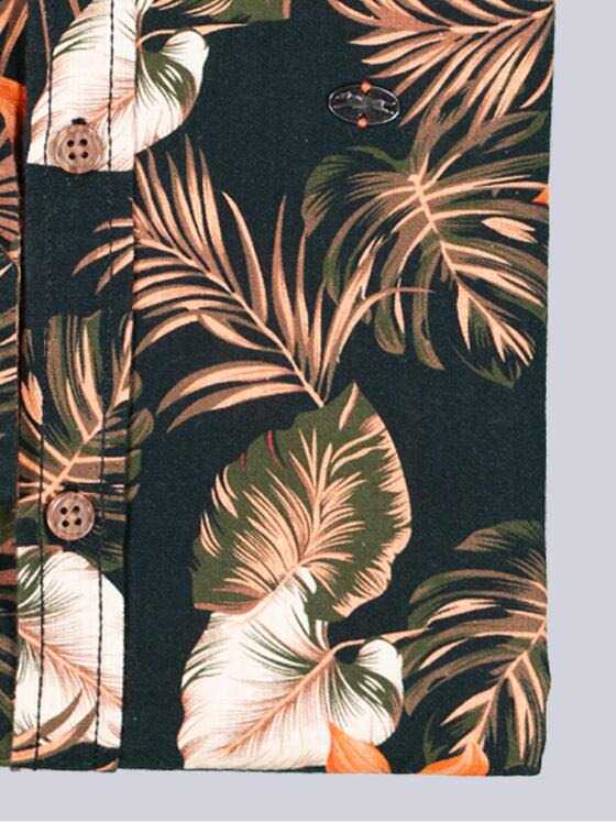 engbers Herren Langarm-Hemd gemustert Orange 38485