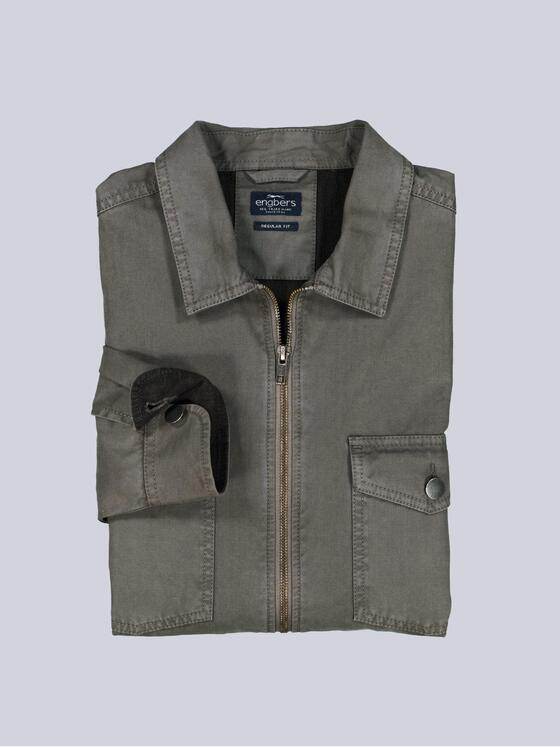 engbers Herren Overshirt uni Braunbeige 38498