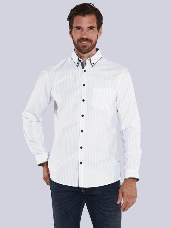 engbers Herren Langarm-Hemd gestreift Blau 36130
