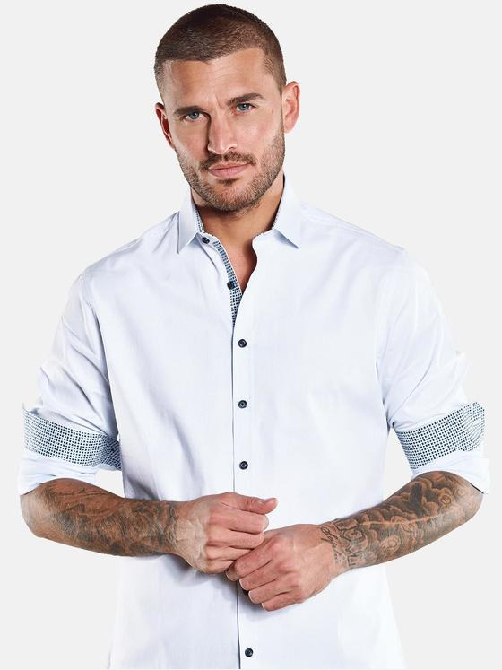 emilio adani Herren Langarm-Hemd "My Favorite" Blau 36204
