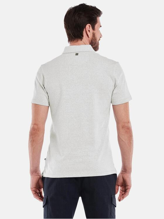 ENGBERS GERMANY Herren Polo-Shirt mit Leinen Grau 35081